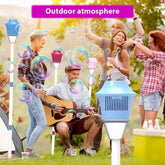 Automatic Handheld Bubble Machine for Kids, Bubble Maker Spring Summer Toys with Lights, Outdoor Rechargeable Blower Best Easter Gift for Children - ElectronAge