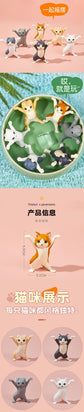 1/4Pcs Cats Pen Holder Funny Cat Doll Ornaments Crafts Earphone Support For Room Office Desk Home Decoration Accessories