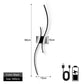 Black White Rechargeable LED Wall Light USB Type-C Battery Operated Wireless Wall Lamp 60/80cm Touch Switch Dimmable Wall Lights