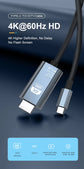4K 60Hz USB C to HDMI Cable HDMI Compatible HDTV TV Adapter Converter Type C for Phone Tablet Laptop