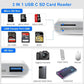 SD Card Reader for iPhone iPad USB C Lightning Dual Port Adapter, Memory Card Reader for Camera, Support SD Micro SD, No App