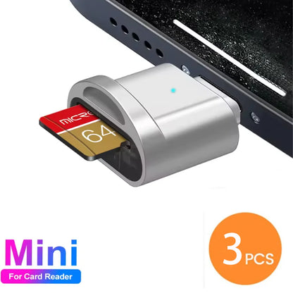 2pcs MINI SD TF Card Apple Card Reader Suitable For iPhone iPadConnectionExternal Expansion Memory Card OTG Storage Card Adapter