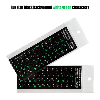 1PC Black Keyboard Stickers Russian Language Alphabet For Computer PC Dust Protection Laptop DIY Accessories