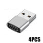 4Pcs USB To Type C OTG Adapter USB USB-C Male To Micro USB Type-c Female Converter For Macbook Samsung S20 USBC OTG Connector