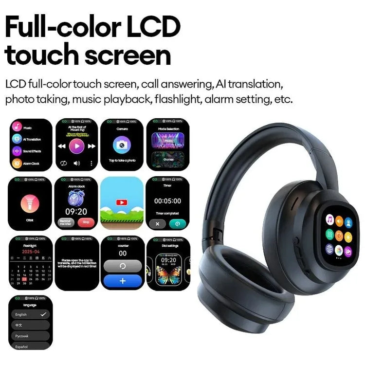 AI LCD Touch Screen Shock Bass Headsets - ElectronAge