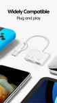 3 in 1 USB/Type C Multifunction Card Reader OTG SD TF Cards USB Memory Cards Reader Converter for MacBook Laptop Samsung