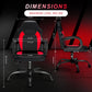 Ergonomic Gaming Chair with PU Leather Adjustable Swivel - ElectronAge