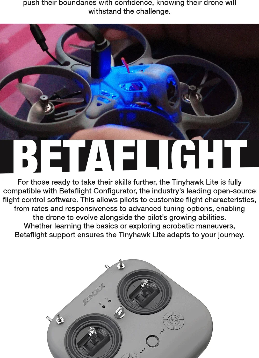 Emax USA Tinyhawk Lite BNF RTF FPV Racing Drone - ElectronAge