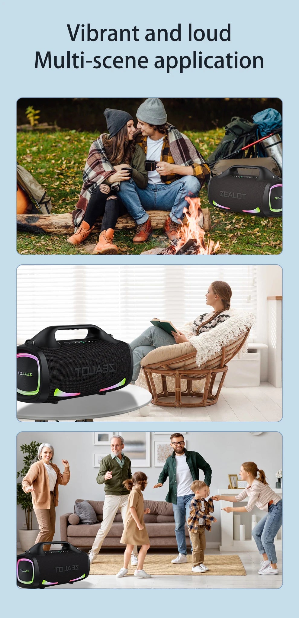 Zealot S79 100W Wireless speaker - ElectronAge