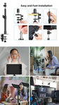 Roreta Desk Mount Stand DSLR Camera C Clamp Light Photographic Light Boom Stand With Ball Head for Phone Video Ring Light Zoom