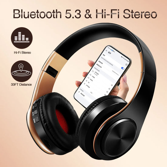 CATASSU Men Gold Wireless Headphones - ElectronAge