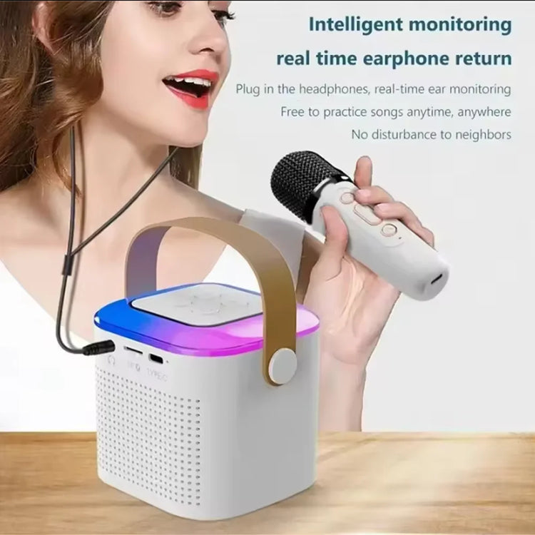 Mini Karaoke Machine LED Portable Bluetooth Speaker - ElectronAge