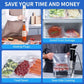 5 Vacuum Sealer Bags + 1 Electric Vacuum Sealer + 1 Clip, Reusable Durable Food Storage Bags, Clear Food Grade Storage Bags