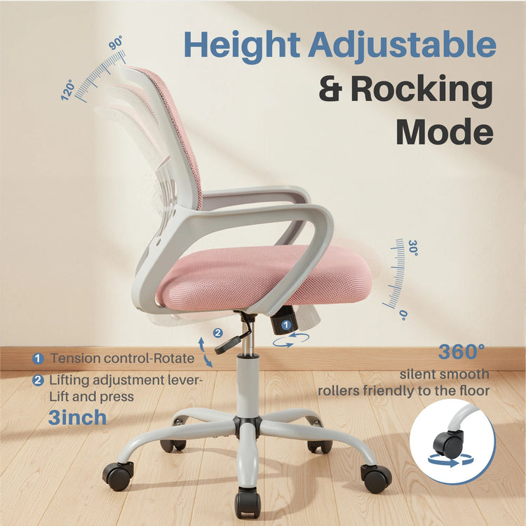 MCQ Fixed Armrest Office Desk Chair - ElectronAge