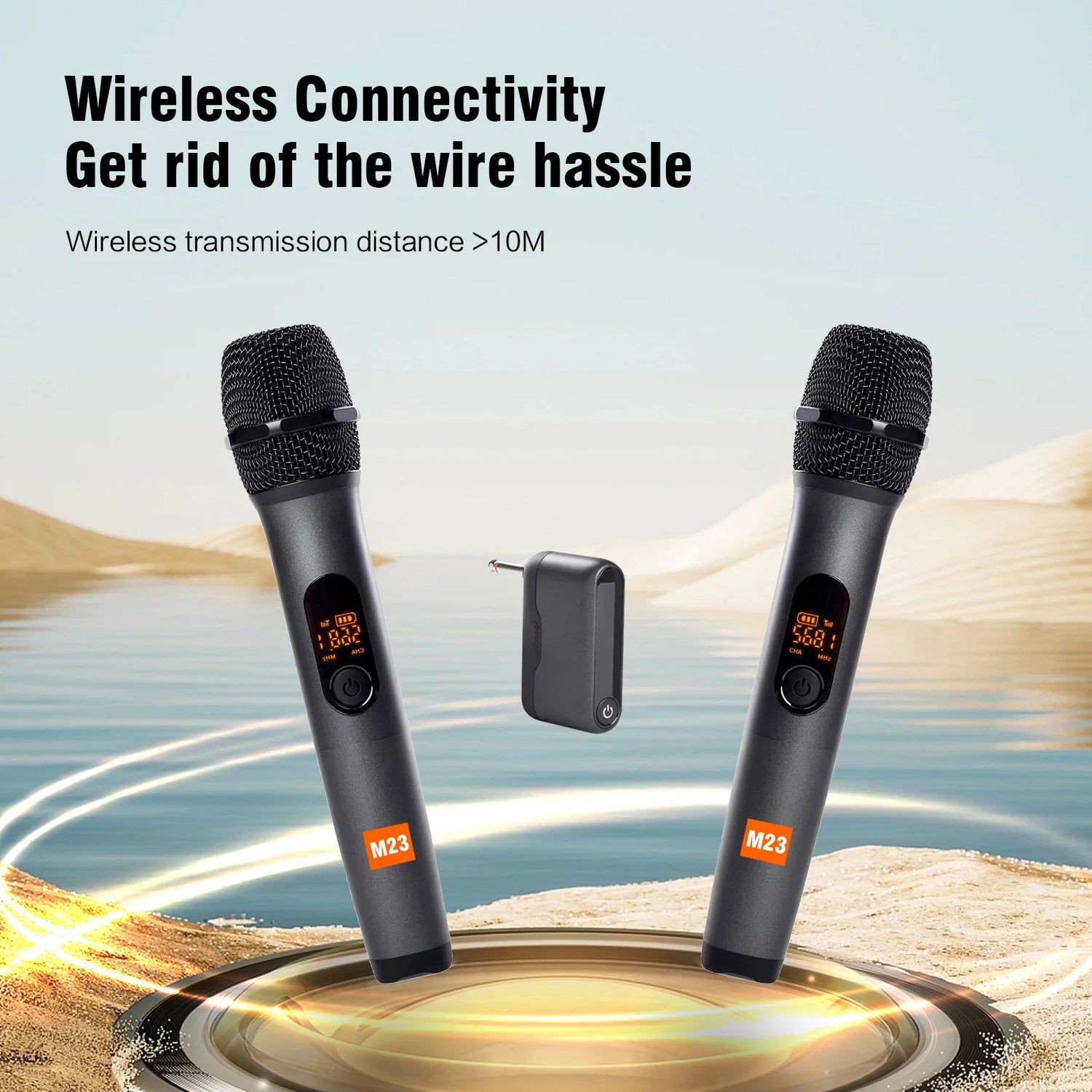 G-MARK M23 UHF 2 Channel Wireless Microphone System - ElectronAge