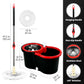 360° Spin Mop Bucket Sets with Wring System in 3 Microfiber Heads, 47" Extended Handle Floor Cleaning