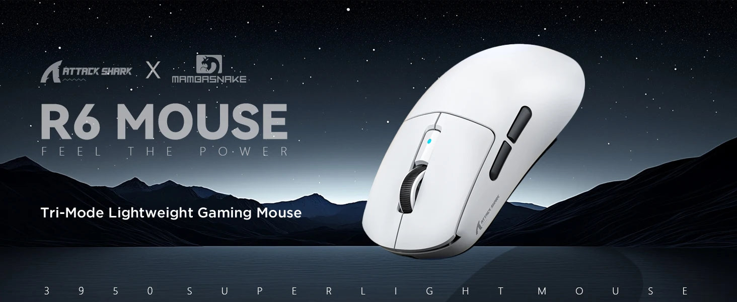 Attack Shark R6 Lightweight Wireless Gaming Mouse - ElectronAge