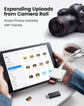 SD Card Reader for iPhone iPad Mac, 3 in 1 Lightning USB-C USB-A Memory Card Adapter, Support SD/MicroSD/USB OTG, Plug & Play