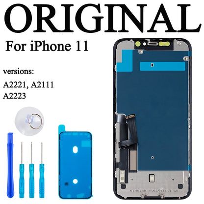 100% Tested Lcd For iPhone 11 Display 3D Touch Screen Replacement with Metal Frame Full FHD Durable Easy to Install Factory Lcd
