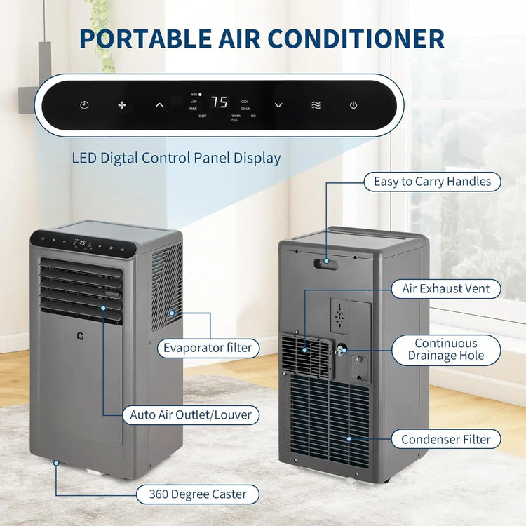 Adoolla Portable Air Conditioner 10000 BTU ASHRAE - ElectronAge