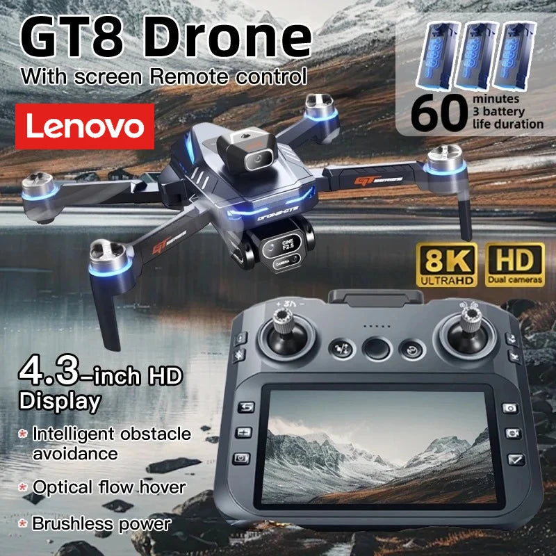 Lenovo GT8 Drone 8K HD Three-camera - ElectronAge