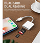 2-in-1 Lightning to SD TF Card Reader