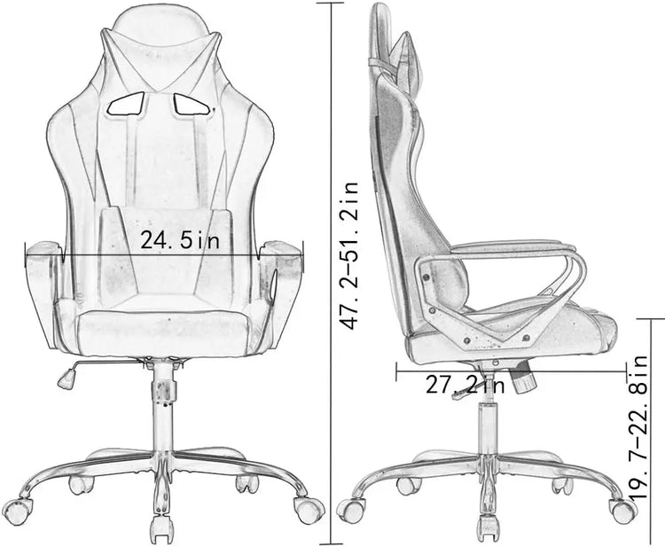 Ergonomic High-Back Gaming Chair with Lumbar Support - ElectronAge