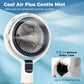 Adjustable Height Oscillating Pedestal Fan with Remote, 8 Speeds, 12H Timer for Indoor and Outdoor Use (White)