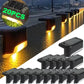 Warm White LED Solar Step Lamp Path Stair Outdoor Garden Lights