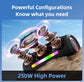 ZEALOT-S89 250W Portable Bluetooth Speaker High Volume Waterproof 48000mAh Wireless TWS Subwoofer Suporrt USB/TF/AUX RGB light.