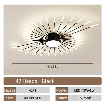 AuroraRealm Creative Fan Shaped LED Ceiling Lamp