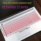 Silicone Keyboard Protector Only for HP 15 Series Laptop Keyboard Covers