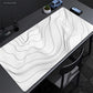 Admisitr XXL Desk Mat Black And White Strata Liquid Mousepad - ElectronAge