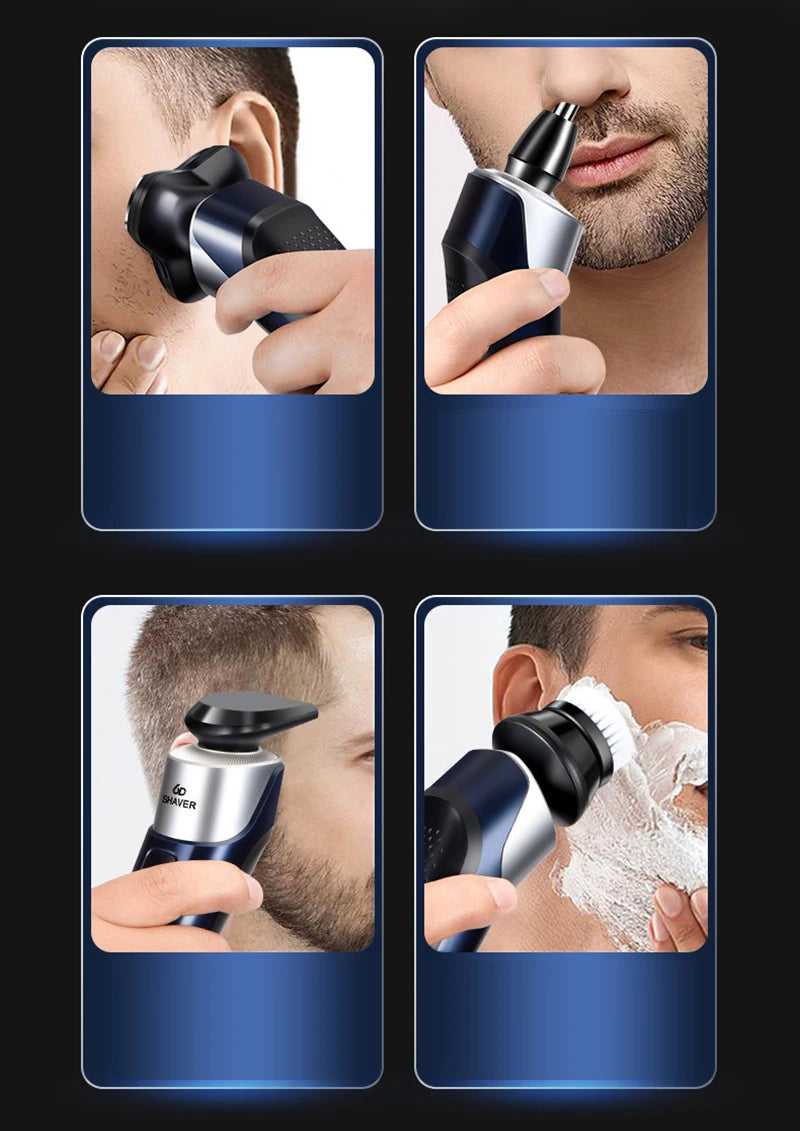 XMSJ 4in1 Electrical Rotary Shaver For Men - ElectronAge