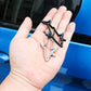 3D Metal Car Shape Sticker Hollow Shark Badge Decal for Cars
