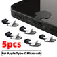 5PCS Charging Port Dust Plug for IPhone USB Type-C Silicone Dustplugs Cover