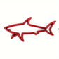 3D Metal Car Shape Sticker Hollow Shark Badge Decal for Cars