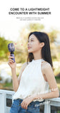 5000mAh Handheld Mini Fan Wireless USB Rechargeable Portable Digital Display Phone Holder Fan 5 Speed Foldable Neck Hanging Fans