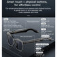 AI Smart Video Glasses, equipped with an 8-megapixel camera, supporting 4K HD video recording, wireless calling and music