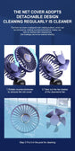 5000mAh Handheld Mini Fan Wireless USB Rechargeable Portable Digital Display Phone Holder Fan 5 Speed Foldable Neck Hanging Fans
