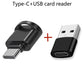 USB+Type-C TF Card Mobile Card Reader Zinc Alloy Plus USB Adapter Type-C Huawei LaptopMultifunctionalOTGCardReader