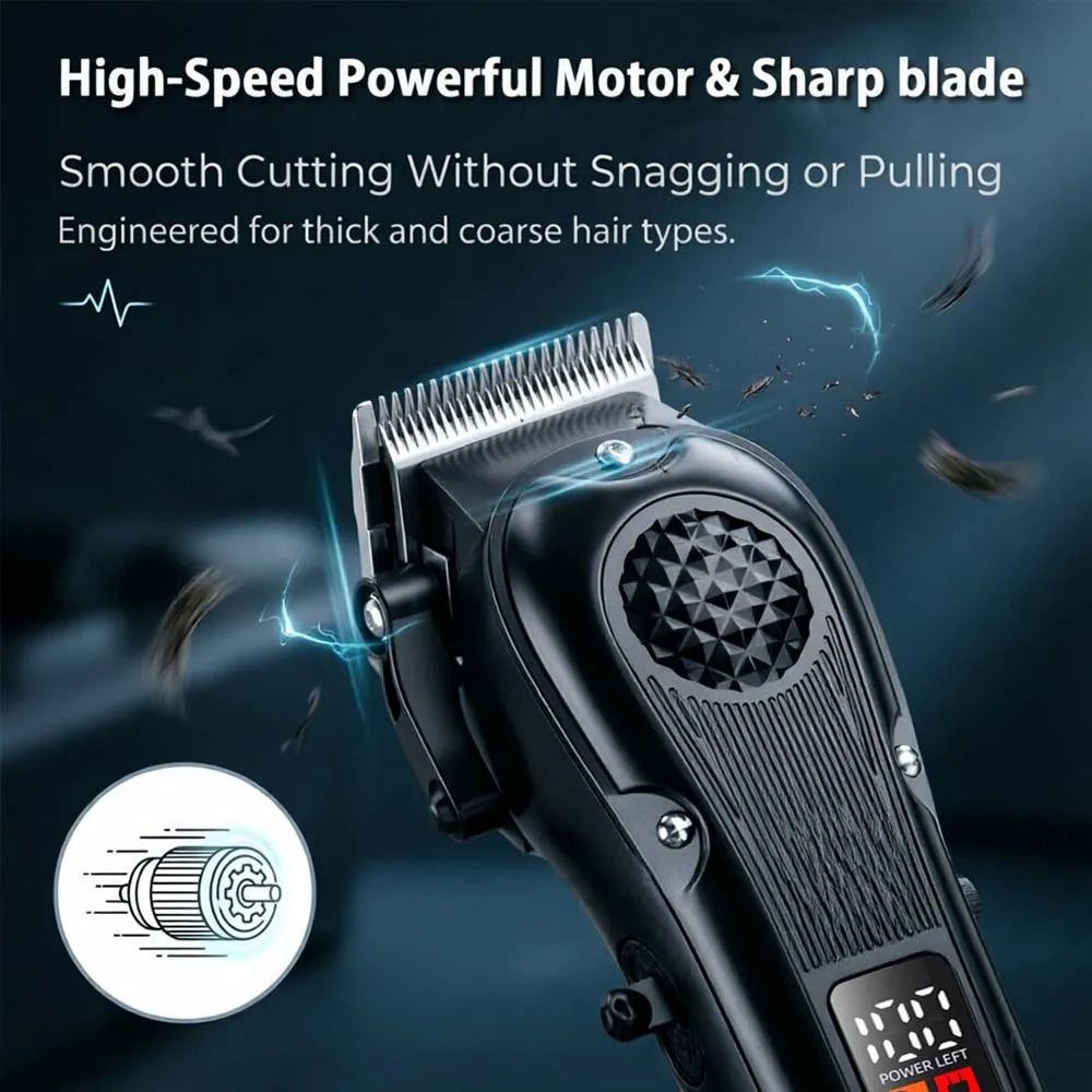 YUKU Professional Hair Clippers with LED Display - ElectronAge