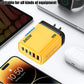 240W 5 In 1 Gan Desktop Charger 3PD 2 USB Fast Charging EU/US Charger Display Light For Iphone Samsung Xiaomi Huawei New