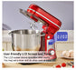 BioloMix Kitchen Food Stand Mixer, Blender, Quiet Motor, Cream Egg Whisk, Whip Dough Kneader, 6-Speed, 1200 W, 6 L, DC - ElectronAge
