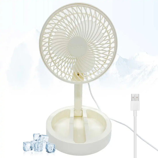 1PC Portable Folding Telescopic Floor Fan 1 Wind Speed Adjustment USB Mini Summer Silent Student Desktop Table Fan