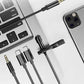 1.5m Mini Portable Lavalier Microphone Condenser Clip-on Lapel Mic Wired USB 3.5mm Type C Microphone For Laptop PC DSLR Camera
