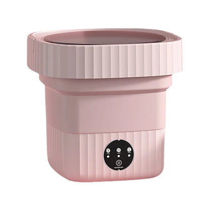 12W Foldable Washing Machine Three Mode 6L Retractable Travel Washer with Spinning Dry for Travel Business Trip