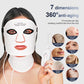 Silicone Red Light Therapy Mask 7 Color LED Face Mask Anti Aging Rejuvenation Brighten Facial Mask with Eye Protection Cushion