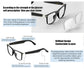 AI smart translation glasses, supporting real-time app translation in 164 languages, photochromic lenses, and flat gray lenses.