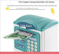 Banknote fingerprint deposit box Electronic ATM Coin deposit box Cash safe Large space bank Children&